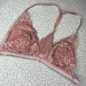 Pink lace bralette